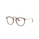 Ray-Ban Eyeglasses Woman Rb7140 Optics - Gold Frame Clear Lenses Polarized 51-20
