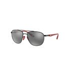 Ray-Ban Sunglasses Man Rb3659m Scuderia Ferrari Collection - Black Frame Silver Lenses 57-17