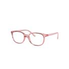 Ray-Ban Eyeglasses Children Rb1900 Optics Kids - Transparent Fuxia Frame Clear Lenses Polarized 45-1