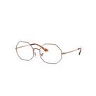 Ray-Ban Eyeglasses Unisex Rb1972v Octagon - Bronze-copper Frame Clear Lenses Polarized 51-19