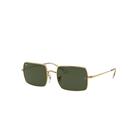 Ray-Ban Sunglasses Unisex Rectangle 1969 - Gold Frame Green Lenses 54-19