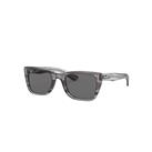 Ray-Ban Sunglasses Unisex Caribbean - Striped Grey Frame Grey Lenses 52-22