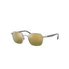Ray-Ban Sunglasses Man Rb3664ch Chromance - Transparent Grey Frame Green Lenses Polarized 50-19