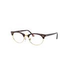 Ray-Ban Eyeglasses Unisex Clubmaster Oval Optics - Mock Tortoise Frame Clear Lenses 50-19