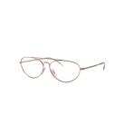 Ray-Ban Eyeglasses Unisex Rb6454 Optics - Shiny Rose Gold Frame Clear Lenses 56-14