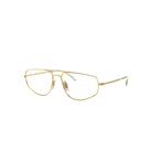 Ray-Ban Eyeglasses Unisex Rb6455 Optics - Gold Frame Clear Lenses 57-16
