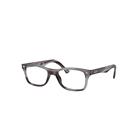 Ray-Ban Eyeglasses Unisex Rb5228 Optics - Striped Grey Frame Clear Lenses Polarized 53-17
