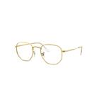Ray-Ban Eyeglasses Unisex Hexagonal Optics - Gold Frame Clear Lenses 48-21