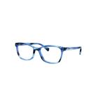 Ray-Ban Eyeglasses Woman Rb5362 Optics - Striped Light Blue Frame Clear Lenses 54-17