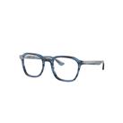 Ray-Ban Eyeglasses Unisex Rb5390 Optics - Striped Blue Frame Clear Lenses Polarized 50-21