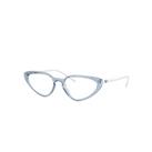 Ray-Ban Eyeglasses Woman Rb7188 Optics - Shiny White Frame Clear Lenses 52-18