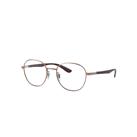 Ray-Ban Eyeglasses Unisex Rb6461 Optics - Sand Purple Frame Clear Lenses 49-19