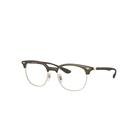 Ray-Ban Eyeglasses Unisex Rb7186 Optics - Sand Brown Frame Clear Lenses 51-19