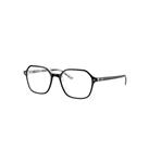 Ray-Ban Eyeglasses Unisex John Optics - Black Frame Clear Lenses 49-18