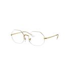 Ray-Ban Eyeglasses Unisex Rb1972v Octagon - Shiny Gold Frame Clear Lenses 51-19