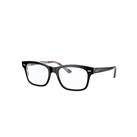 Ray-Ban Eyeglasses Unisex Burbank Optics - Black Frame Clear Lenses Polarized 54-19
