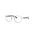 Ray-Ban Eyeglasses Unisex Rb6469 Optics - Silver Frame Clear Lenses 50-19