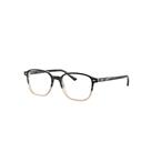 Ray-Ban Eyeglasses Unisex Leonard Optics - Dark Grey Havana Frame Clear Lenses Polarized 49-17