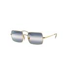 Ray-Ban Sunglasses Unisex Rectangle 1969 Bi-gradient - Gold Frame Blue Lenses 54-19