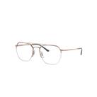 Ray-Ban Eyeglasses Unisex Rb6444 Optics - Gold Frame Clear Lenses 51-18