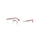 Ray-Ban Eyeglasses Unisex Rb8768 Optics - Red Frame Clear Lenses 48-18