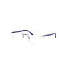 Ray-Ban Eyeglasses Unisex Rb8768 Optics - Blue Frame Clear Lenses 48-18