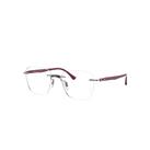 Ray-Ban Eyeglasses Unisex Rb8769 Optics - Amaranth Frame Clear Lenses 51-18