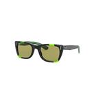 Ray-Ban Sunglasses Unisex Caribbean Green Fluo - Black And Green Fluo Frame Green Lenses 52-22