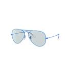 Ray-Ban Sunglasses Unisex Aviator Solid Evolve - Light Blue Frame Blue Lenses 55-14
