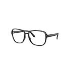 Ray-Ban Eyeglasses Unisex State Side Optics - Black Frame Clear Lenses 58-17