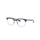 Ray-Ban Eyeglasses Unisex Rb7186 Optics - Blue Frame Clear Lenses 51-19