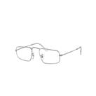 Ray-Ban Eyeglasses Unisex Julie Optics - Silver Frame Clear Lenses 49-20