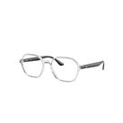 Ray-Ban Eyeglasses Unisex Rb4361 Optics - Black Frame Clear Lenses 52-18