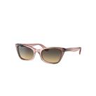 Ray-Ban Sunglasses Woman Lady Burbank - Transparent Pink Frame Brown Lenses 52-20