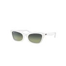 Ray-Ban Sunglasses Woman Lady Burbank - White Frame Green Lenses 52-20