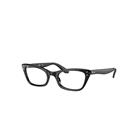 Ray-Ban Eyeglasses Woman Lady Burbank Optics - Black Frame Clear Lenses Polarized 49-20