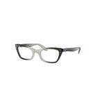 Ray-Ban Eyeglasses Woman Lady Burbank Optics - Transparent Grey Frame Demo Lens Lenses 49-20