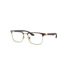 Ray-Ban Eyeglasses Unisex Rb8421 Optics - Brown Frame Clear Lenses Polarized 52-19