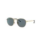 Ray-Ban Sunglasses Unisex Rob - Gold Frame Blue Lenses Polarized 54-20