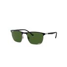 Ray-Ban Sunglasses Unisex Rb3686 Chromance - Black Frame Green Lenses Polarized 57-19