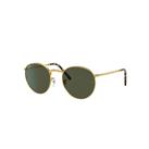 Ray-Ban Sunglasses Unisex New Round - Gold Frame Green Lenses 50-21