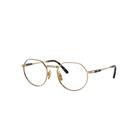 Ray-Ban Eyeglasses Unisex Jack II Titanium Optics - Gold Frame Clear Lenses Polarized 51-20