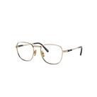 Ray-Ban Eyeglasses Unisex Frank II Titanium Optics - Gold Frame Clear Lenses Polarized 51-20