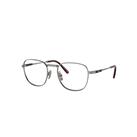 Ray-Ban Eyeglasses Unisex Frank II Titanium Optics - Silver Frame Clear Lenses Polarized 48-20