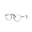 Ray-Ban Eyeglasses Unisex Frank II Titanium Optics - Gold Frame Clear Lenses Polarized 48-20