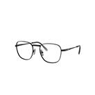 Ray-Ban Eyeglasses Unisex Frank II Titanium Optics - Black Frame Clear Lenses Polarized 48-20