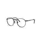Ray-Ban Eyeglasses Unisex Round II Titanium Optics - Black Frame Clear Lenses Polarized 50-20