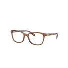 Ray-Ban Eyeglasses Woman Rb5362 Optics - Transparent Brown Frame Clear Lenses Polarized 54-17