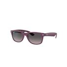Ray-Ban Sunglasses Unisex New Wayfarer Classic - Violet On Transparent Violet Frame Grey Lenses Pola