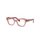 Ray-Ban Eyeglasses Unisex State Street Optics - Striped Pink Havana Frame Clear Lenses Polarized 48-